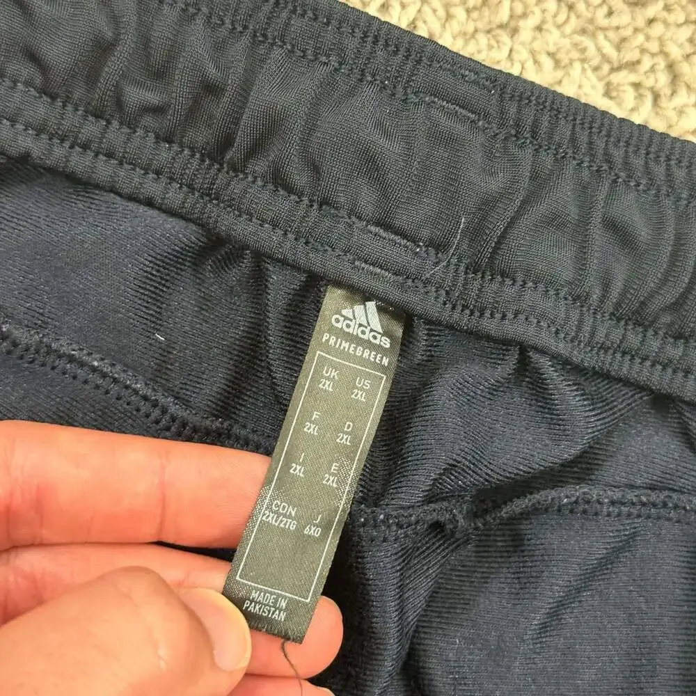 Adidas Primegreen Track Pants Mens 2XL Black 3 Stripe Athletic Jogger Pants